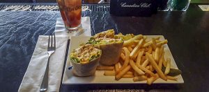 Quit Qui Oc Golf and Restaurant Souhwest Chicken Wrap with Fries
