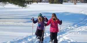 Winter walking and snowshoeing at Quit Qui Oc Golf Course Elkhart Lake
